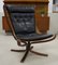 Vintage Falcon Chair aus Leder mit hoher Rückenlehne von Sigurd Ressell, 1970er 4