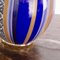 Lámpara de mesa con forma de huevo de cristal de Murano, azul y textura aventurina, Italia, Imagen 4