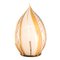Lámpara de mesa con forma de huevo de cristal artístico de Murano, marfil y ámbar, Italia, Imagen 1