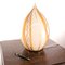 Egg-Shaped Table Lamp in Murano Artistic Glass, Ivory and Amber, Italy 3