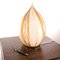 Lámpara de mesa con forma de huevo de cristal artístico de Murano, marfil y ámbar, Italia, Imagen 3