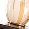 Lámpara de mesa con forma de huevo de cristal artístico de Murano, marfil y ámbar, Italia, Imagen 7