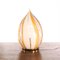 Lámpara de mesa con forma de huevo de cristal artístico de Murano, marfil y ámbar, Italia, Imagen 2