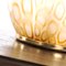 Eiförmige Tischlampe aus Muranoglas, Bernsteinfarben mit Struktur, Italien 5