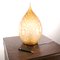 Egg-Shaped Table Lamp in Murano Glass, Amber with Texture, Italy, Image 2