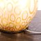 Lámpara de mesa con forma de huevo de cristal de Murano, ámbar con textura, Italia, Imagen 4