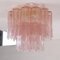Ceiling Light with Pink Murano Glass, Italy, 1990s 4