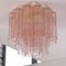 Ceiling Light with Pink Murano Glass, Italy, 1990s 3