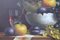 Mike Woods, Still Life of Fruit in a Blue and White Bowl, 1997, Oil on Canvas, Framed 4