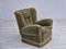 Danish Relax Armchair in Velour, 1950s 5