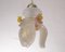 Vintage Flower Pendant in White and Gold Murano Glass and Pink Details, Italy, 1980s 6