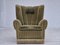 Danish Highback Relax Armchair in Velour, 1960s 1