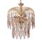 Hollywood Regency Chandelier with Amethyst Colored Crystals, Italy, 1990s 1