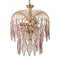 Hollywood Regency Chandelier with Amethyst Colored Crystals, Italy, 1990s, Image 1