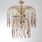 Hollywood Regency Chandelier with Amethyst Colored Crystals, Italy, 1990s 5