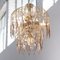 Hollywood Regency Chandelier with Amethyst Colored Crystals, Italy, 1990s 6