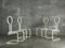 Chaises Blanches en Métal, 1970s, Set de 4 3