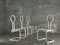 White Metal Chairs, 1970s, Set of 4, Image 1