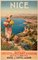 Pierre Comba, Original Travel Poster of Nice, French Riviera and Cote d'Azur, 1937, Lithograph, Image 1