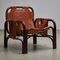 Brown Leather Safari Chair, 1970s 1