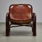 Brauner Safari Stuhl aus Leder, 1970er 4