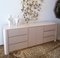 Vintage Postmodern American Pale Blush Pink & Gold Sideboard with Drawers, 1980s, Image 6