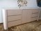 Vintage Postmodern American Pale Blush Pink & Gold Sideboard with Drawers, 1980s 3