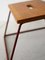 Kleiner Vintage Hocker aus Holz & Metall, 1960er 3