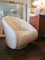 Vintage Postmodern Pale Blush Pink Pearlised Leather Swivel Lounge Chair by Natuzzi, Italy, 1980s 9