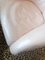 Vintage Postmodern Pale Blush Pink Pearlised Leather Swivel Lounge Chair by Natuzzi, Italy, 1980s, Image 13