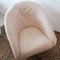 Vintage Postmodern Pale Blush Pink Pearlised Leather Swivel Lounge Chair by Natuzzi, Italy, 1980s 12