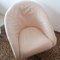 Vintage Postmodern Pale Blush Pink Pearlised Leather Swivel Lounge Chair by Natuzzi, Italy, 1980s, Image 12