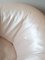 Vintage Postmodern Pale Blush Pink Pearlised Leather Swivel Lounge Chair by Natuzzi, Italy, 1980s, Image 5