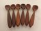 Brazilian Egg Cups and Egg Spoons in Rosewood, 1960s, Set of 12 12