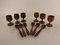 Brazilian Egg Cups and Egg Spoons in Rosewood, 1960s, Set of 12 2