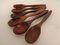 Hueveras y cucharas para huevos brasileñas de palisandro, años 60. Juego de 12, Imagen 11