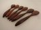 Brazilian Egg Cups and Egg Spoons in Rosewood, 1960s, Set of 12 13