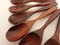 Hueveras y cucharas para huevos brasileñas de palisandro, años 60. Juego de 12, Imagen 14