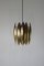 Brass Ceiling Pendant Lamp Kastor Design by Jo Hammerborg for Fog & Mørup, 1970s 2