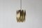Brass Ceiling Pendant Lamp Kastor Design by Jo Hammerborg for Fog & Mørup, 1970s, Image 1