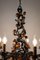 Large Antique Italian Tole Metal Chandelier with Tangerines, 1920s 8