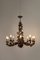 Large Antique Italian Tole Metal Chandelier with Tangerines, 1920s, Image 2