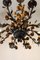 Large Antique Italian Tole Metal Chandelier with Tangerines, 1920s 12