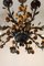 Large Antique Italian Tole Metal Chandelier with Tangerines, 1920s, Image 12
