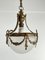 Mid-Century Bronze and Glass Empire Style Hanging Light, 1950s 10
