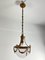 Mid-Century Bronze and Glass Empire Style Hanging Light, 1950s 6