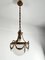 Mid-Century Bronze and Glass Empire Style Hanging Light, 1950s, Image 1