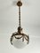 Mid-Century Bronze and Glass Empire Style Hanging Light, 1950s 8
