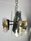 Lámpara de araña Mid-Century de cristal de Murano y acero de Toni Zuccheri para Mazzega, años 60, Imagen 9