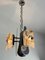 Mid-Century Three-Light Chandelier in Murano Glass and Steel by Toni Zuccheri for Mazzega, 1960s, Image 8